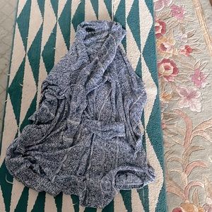 A gorgeous knitted open face cardigan mixed with blues and whites -newdirection